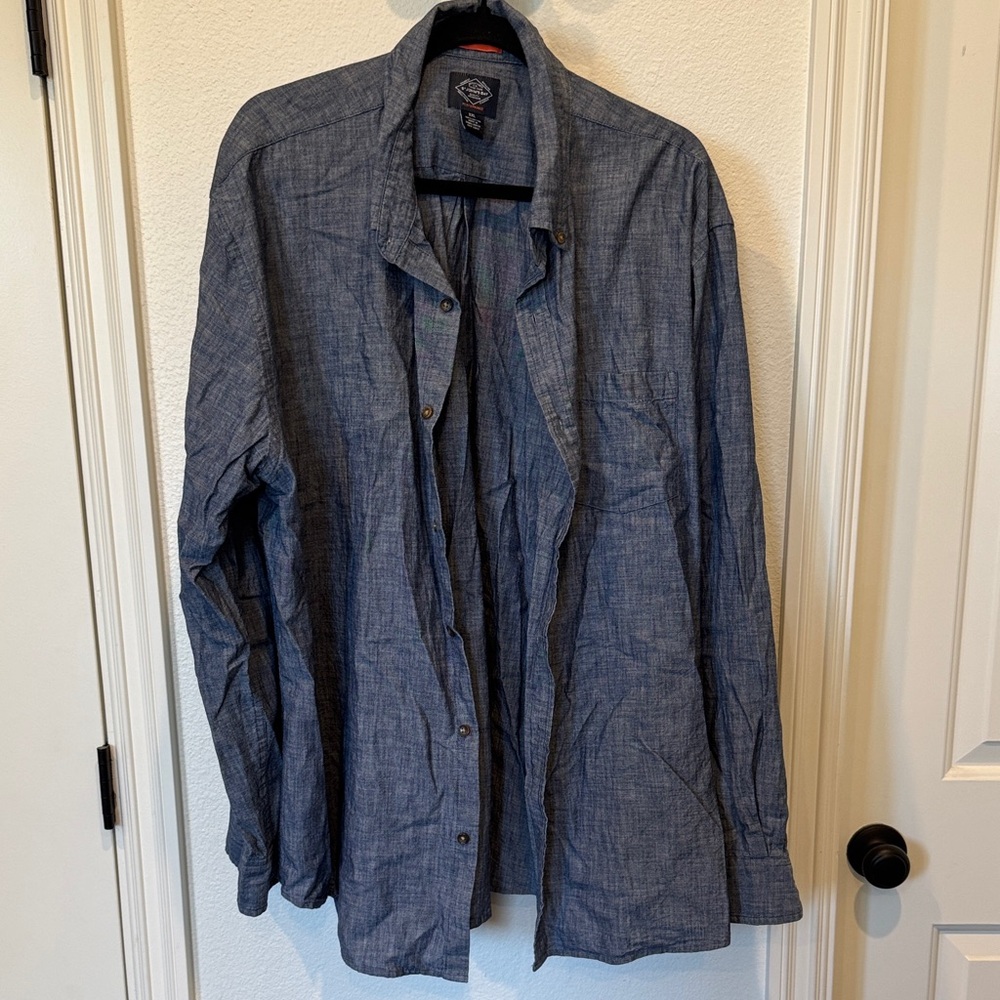 Men's Blue Button-Up Jacket